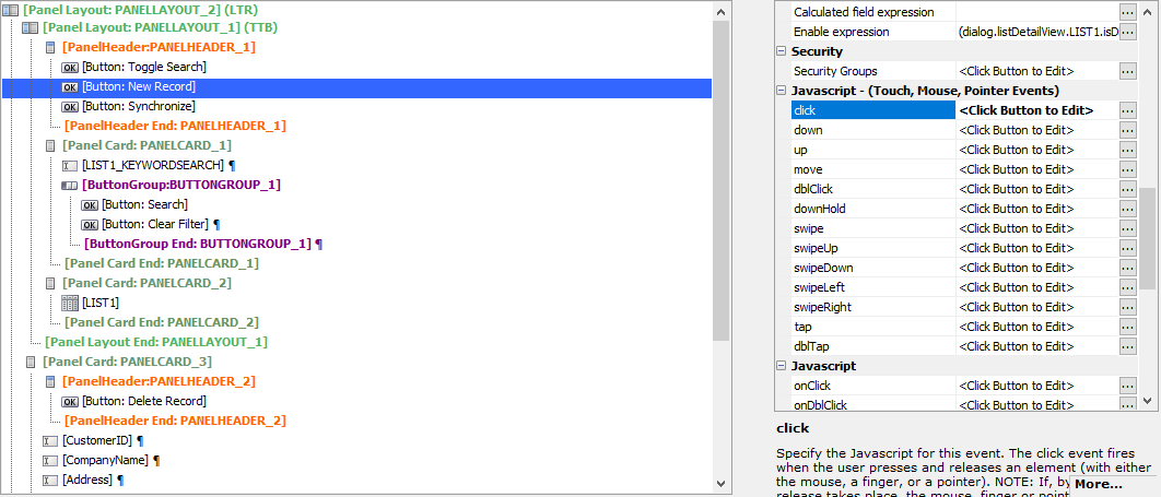 Open the Event editor for an event by clicking the ...
button.
